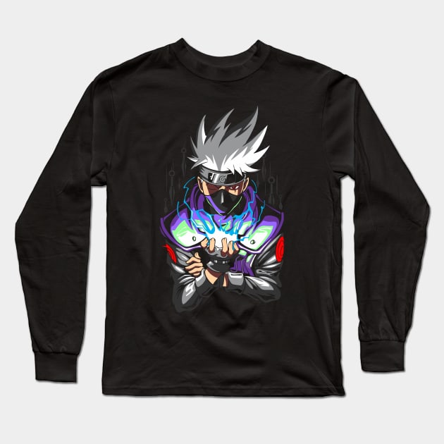 Kakashi Fanart Long Sleeve T-Shirt by Planet of Tees